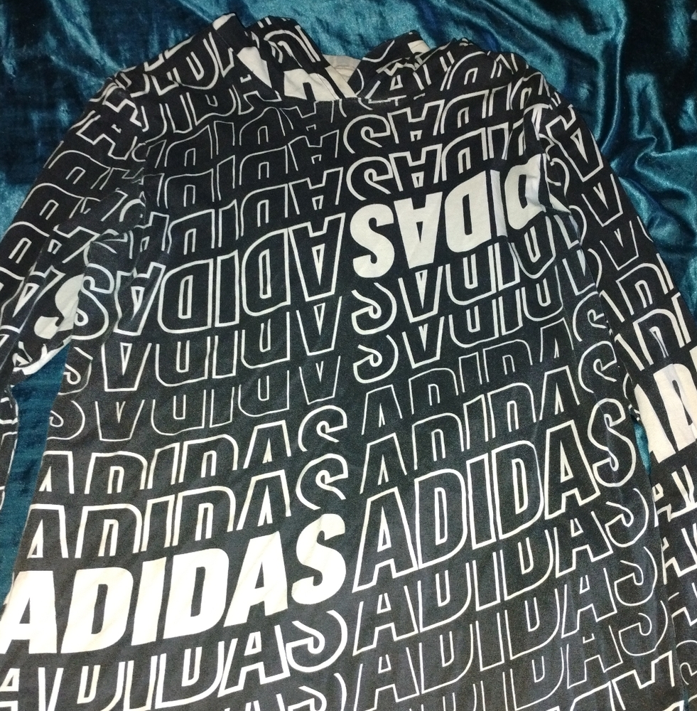 Adidas Black and White Logo Sweatshirt